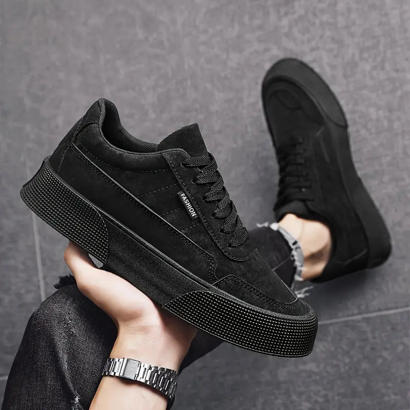 Men’s Casual Sneakers - Low-Top Lace-Up - Durable Grip Sole