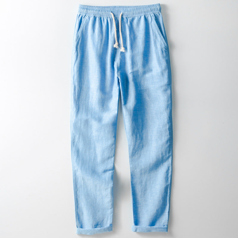 Men's Trousers – Loose Fit – Straight Leg – Elastic Waist – Casual Wear