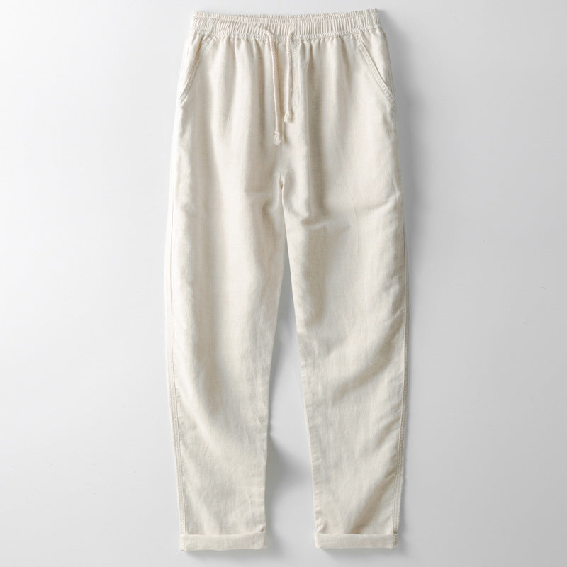 Men's Trousers – Loose Fit – Straight Leg – Elastic Waist – Casual Wear