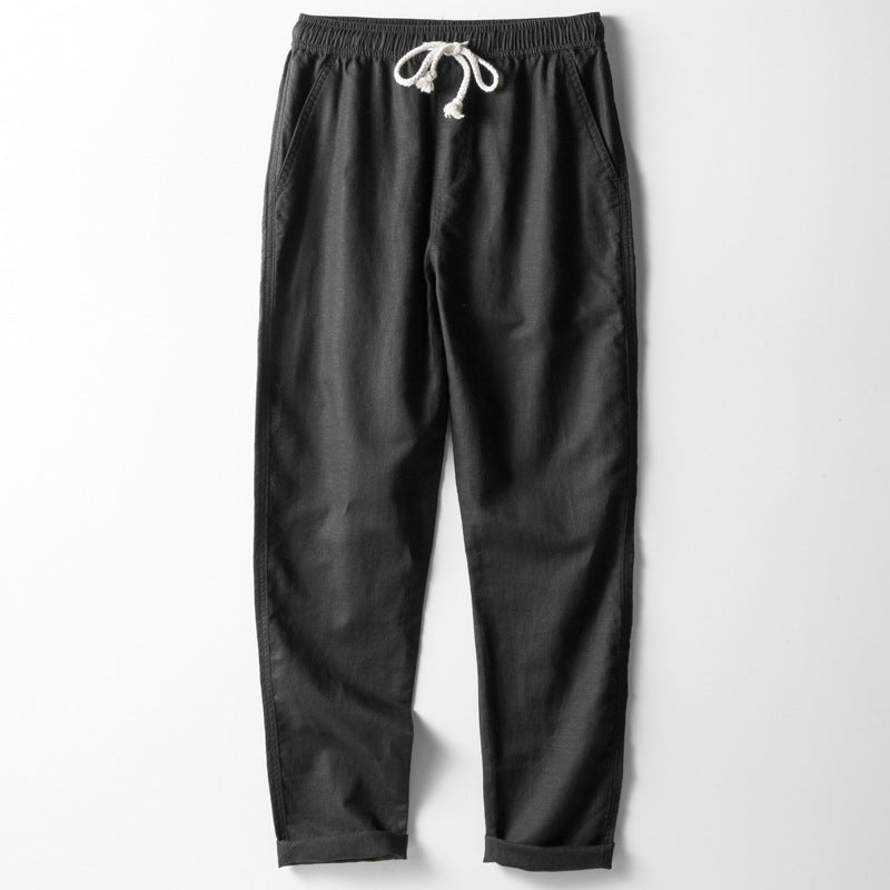 Men's Trousers – Loose Fit – Straight Leg – Elastic Waist – Casual Wear
