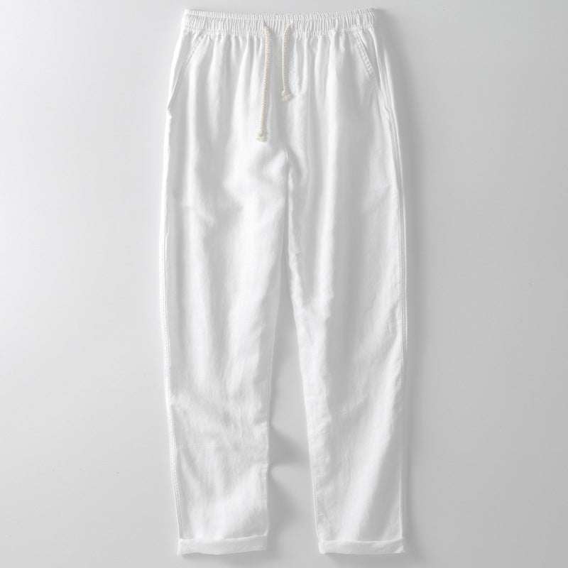 Men's Trousers – Loose Fit – Straight Leg – Elastic Waist – Casual Wear