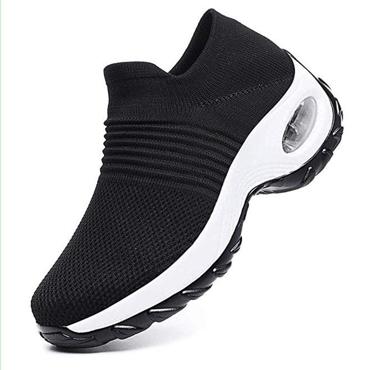 Women’s Low-Top Sneakers – Air Cushion Sole – Slip-On Orthopedic Fit