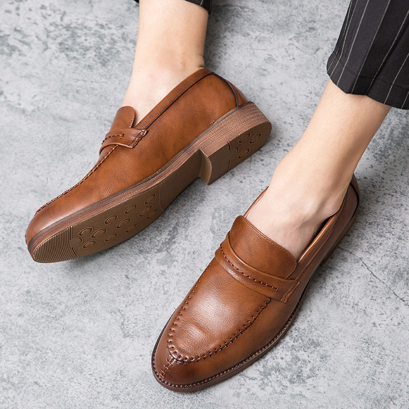 Men’s Loafers – Faux Leather – Slip-On – Penny Strap – Classic Streamlined Fit