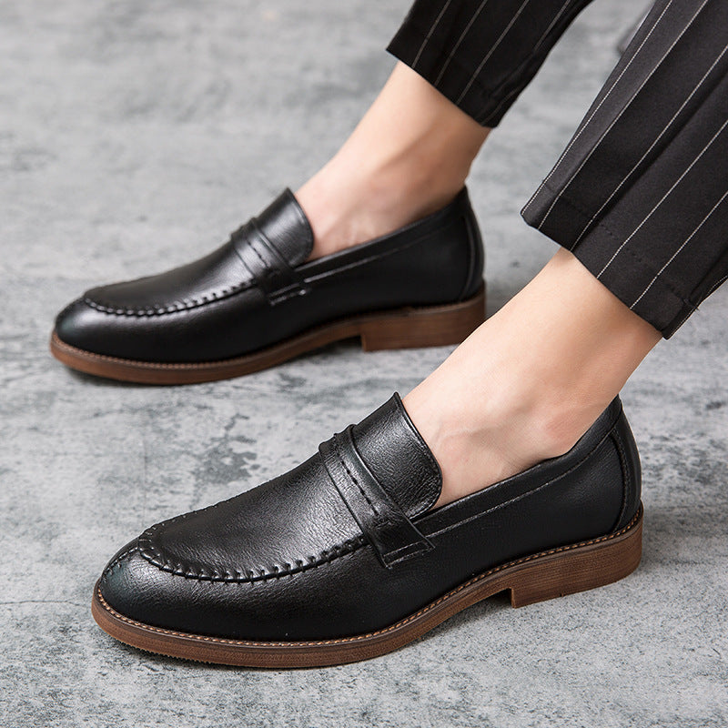 Men’s Loafers – Faux Leather – Slip-On – Penny Strap – Classic Streamlined Fit