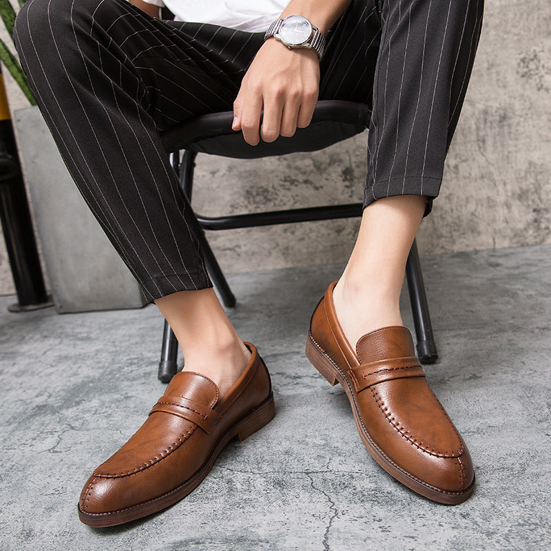 Men’s Loafers – Faux Leather – Slip-On – Penny Strap – Classic Streamlined Fit