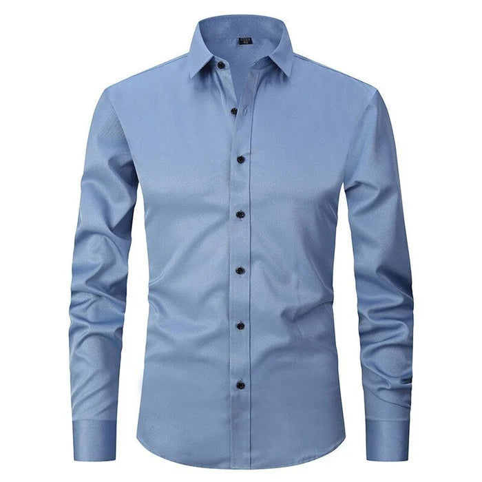 Men’s Dress Shirt – Slim Fit – Stretch Comfort – Wrinkle-Free – Button-Down Collar