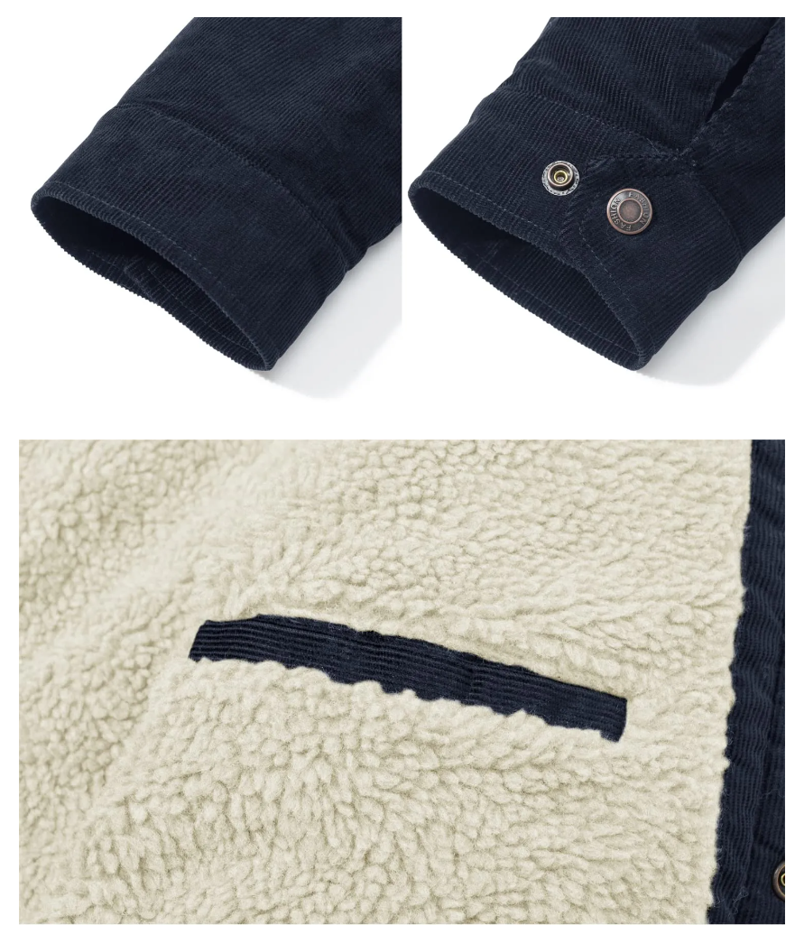 Men's corduroy fleeced line jacket