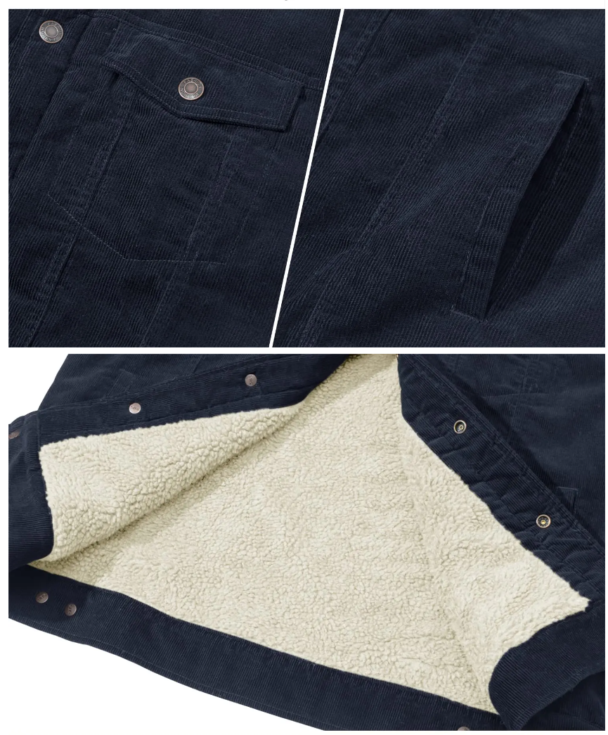 Men's corduroy fleeced line jacket