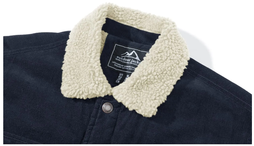 Men's corduroy fleeced line jacket