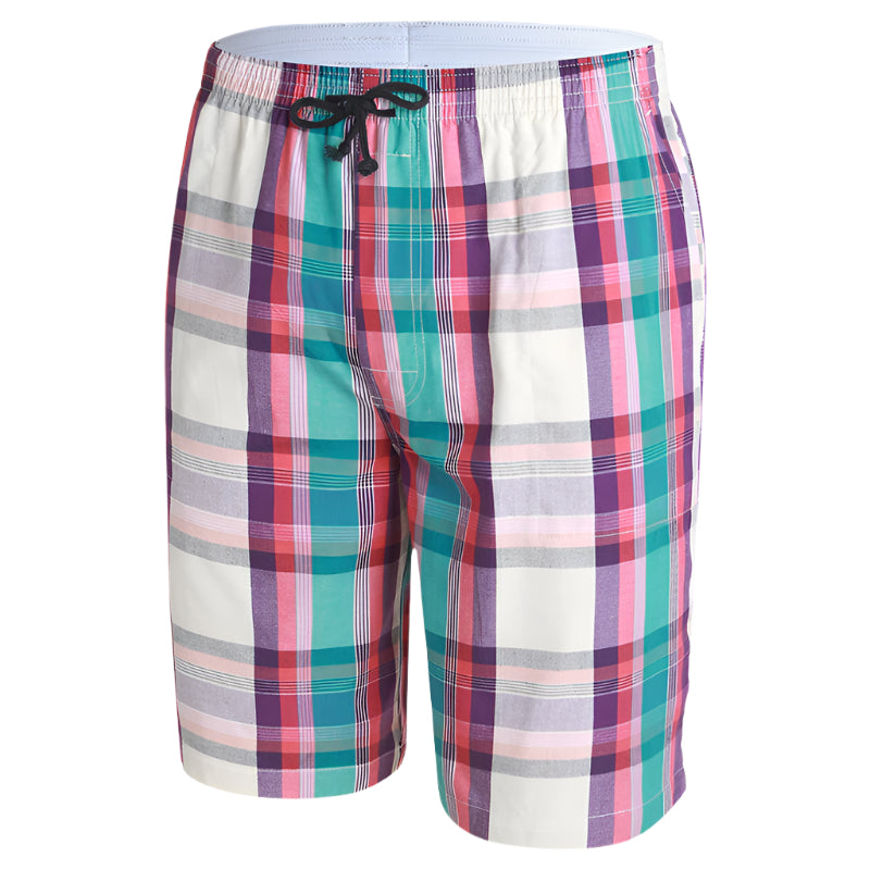 Men's Plaid Shorts - Loose Fit - Trendy Style - Comfortable Wear