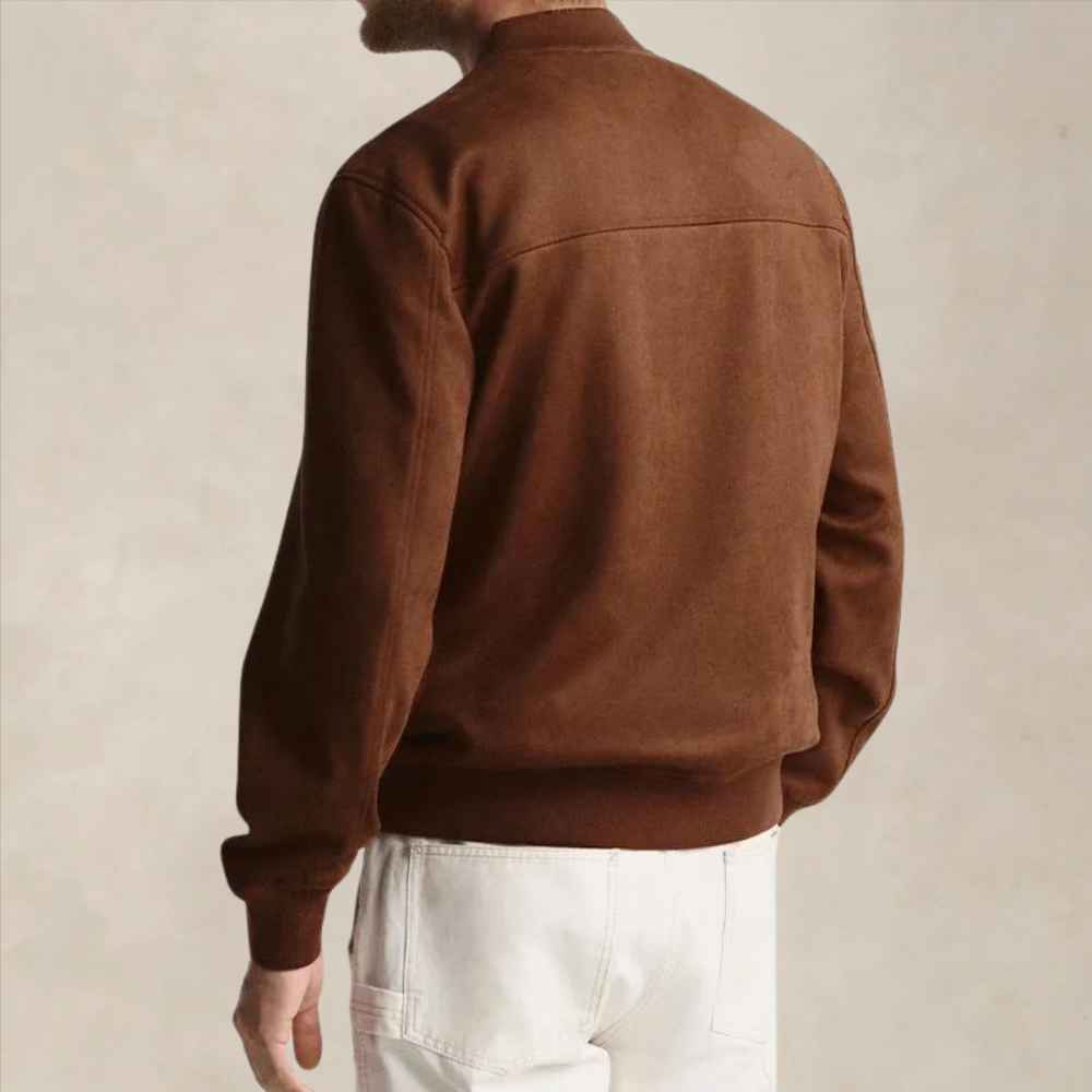 Men’s Bomber Jacket – Regular Fit – Zip Front – Ribbed Trim – Smart Casual