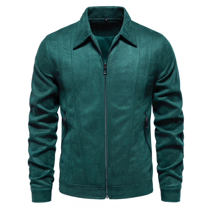 Men’s Tailored Jacket – Wool Blend – Zip Front – Hip Length