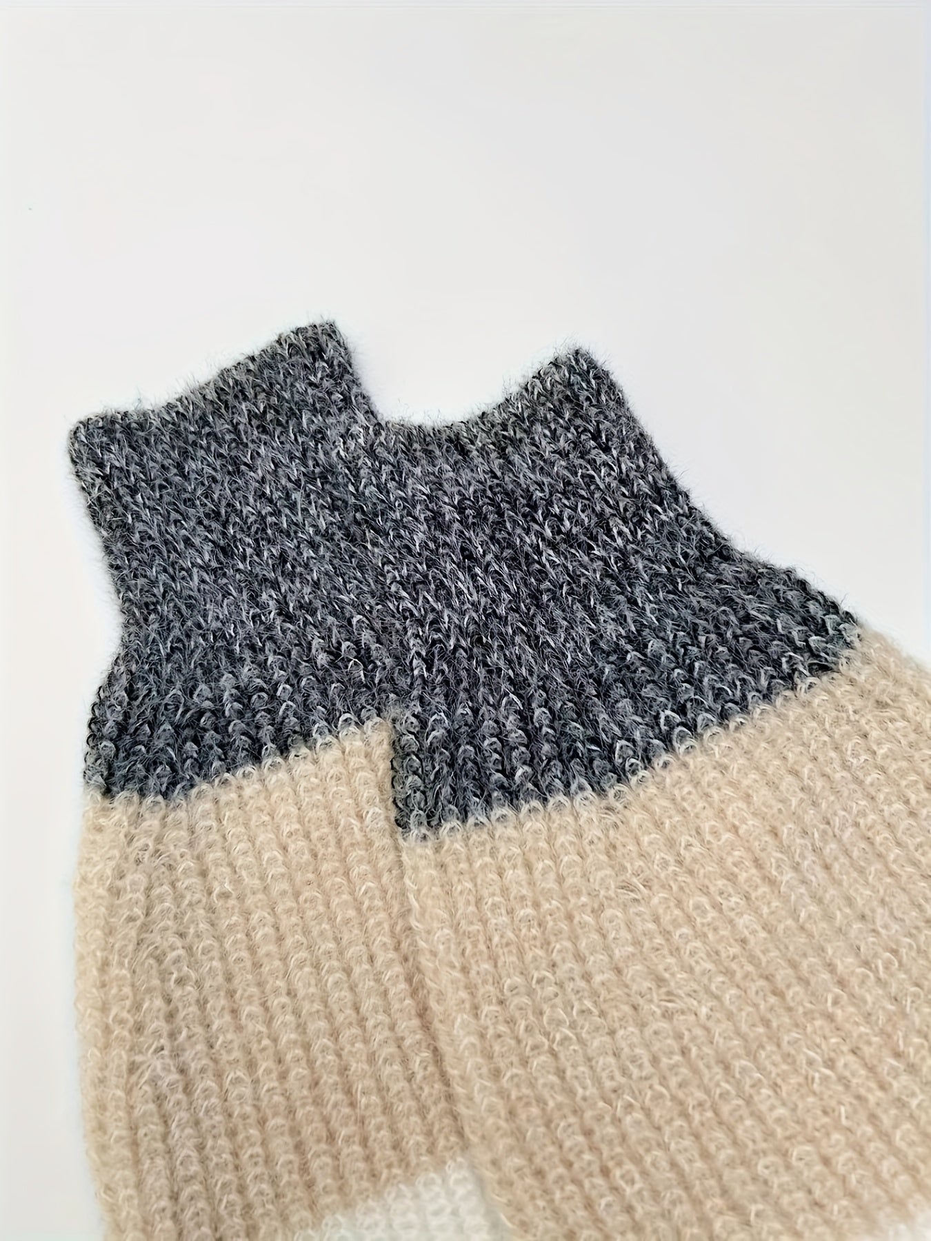 Women's Sweater Dress - Knitted Soft Fabric - Relaxed Fit - Long Sleeve Striped Design