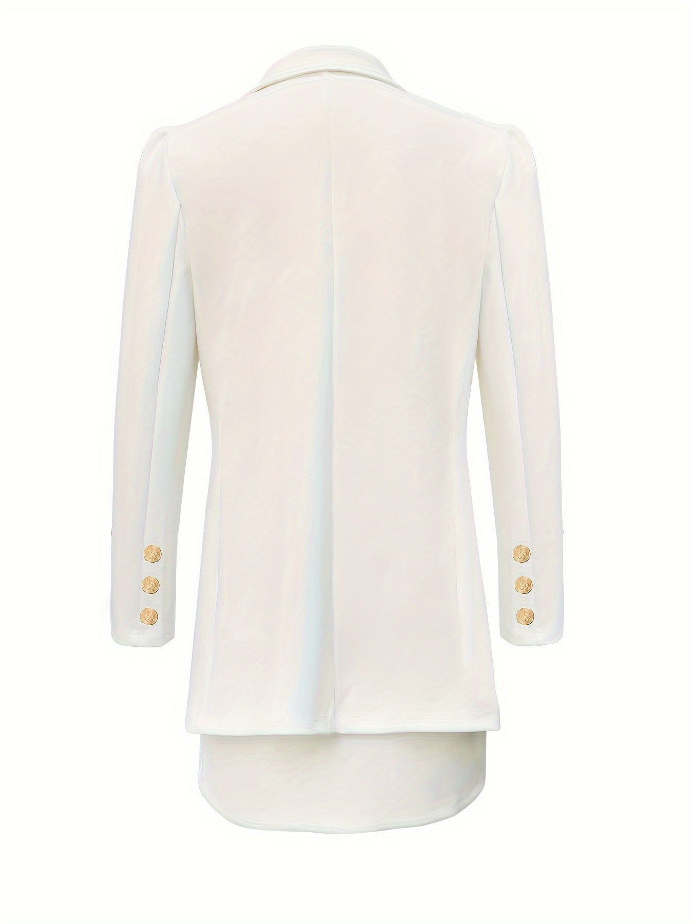 Women's Blazer - Double-Breasted Tailored Fit - Gold Button Detailing - Formal Wear