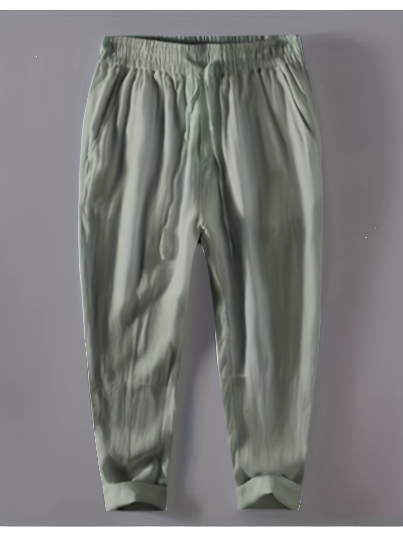 Men’s Loose Fit Trousers - Lightweight Fabric - Elastic Waist - Breathable Casual Wear
