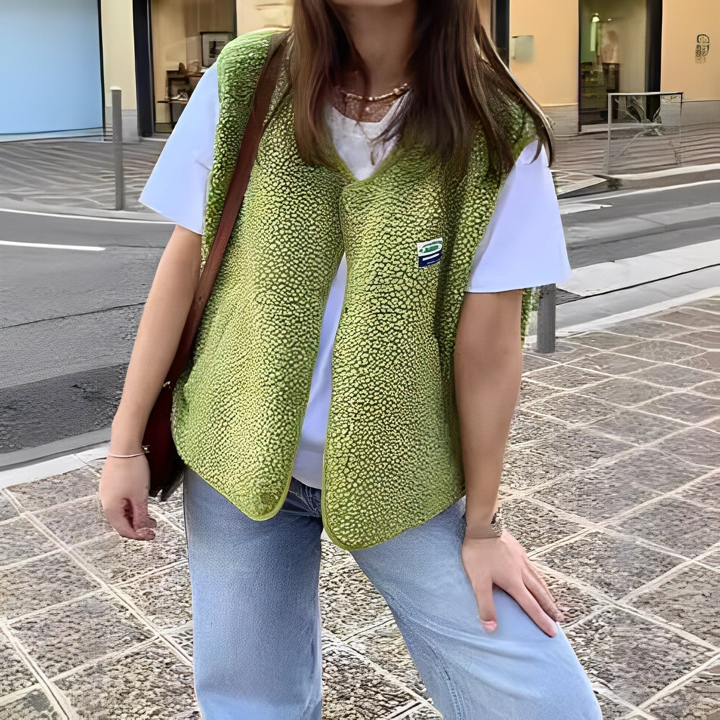 Women’s Fleece Vest – Relaxed Fit – Single-Breasted – Hip Length Casual Layering