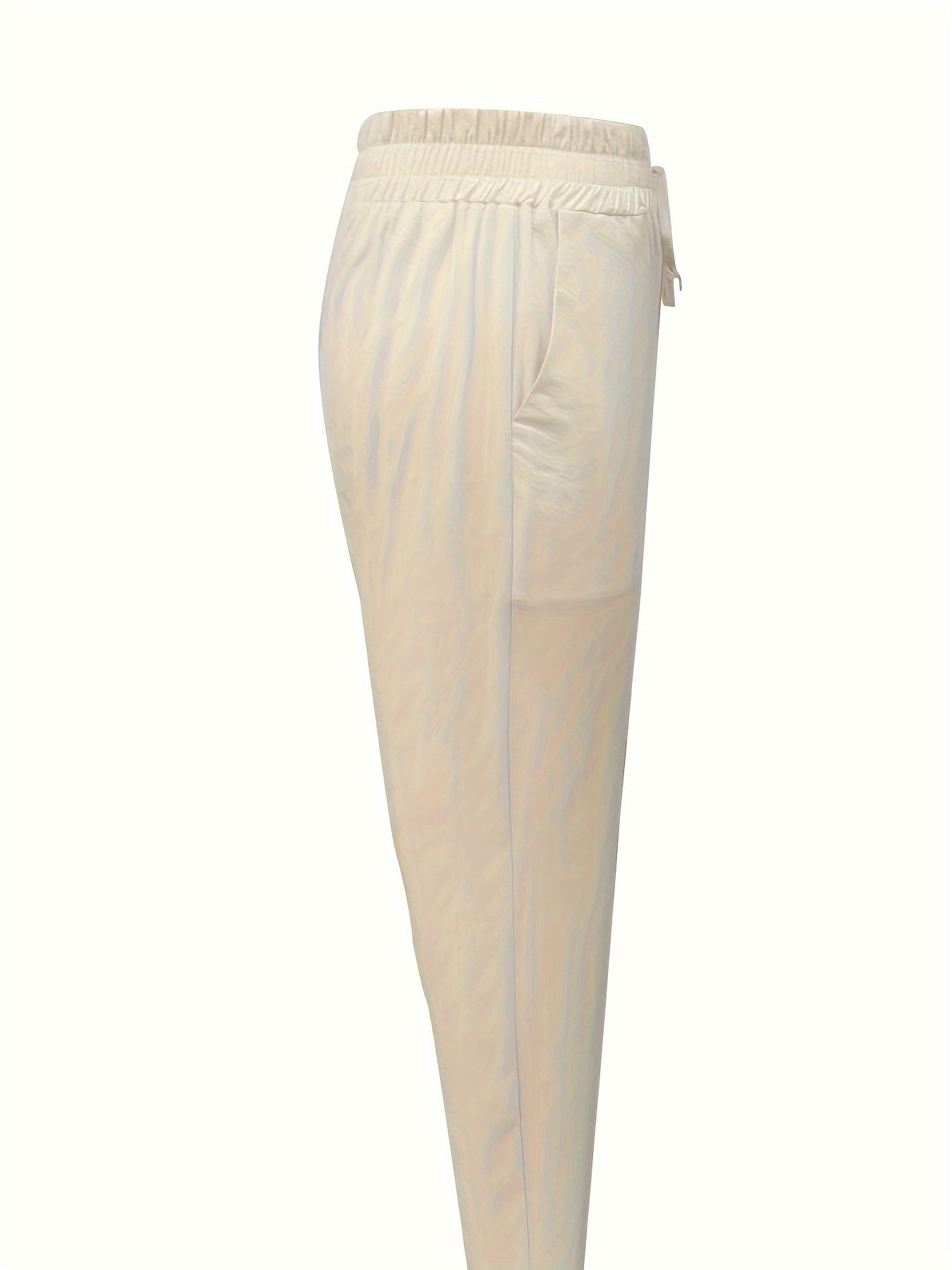 Women's Jogger Trousers - Breathable Cotton - Relaxed Fit - Drawstring Waist - Cuffed Ankles
