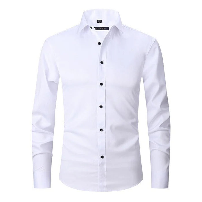 Men’s Dress Shirt – Slim Fit – Stretch Comfort – Wrinkle-Free – Button-Down Collar