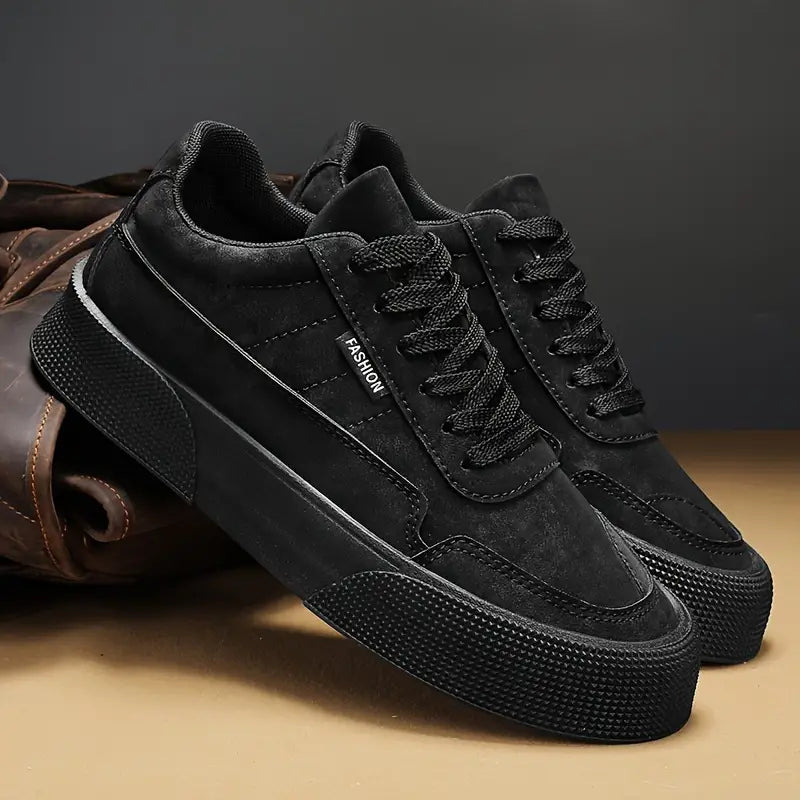 Men’s Casual Sneakers - Low-Top Lace-Up - Durable Grip Sole