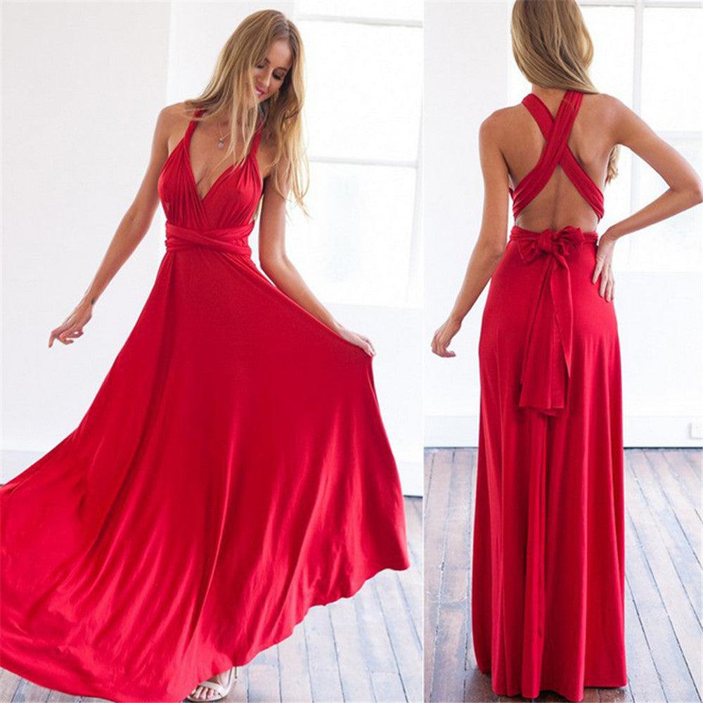 Women’s Evening Gown - One Shoulder - A-Line Silhouette - Flowy Lightweight Fabric