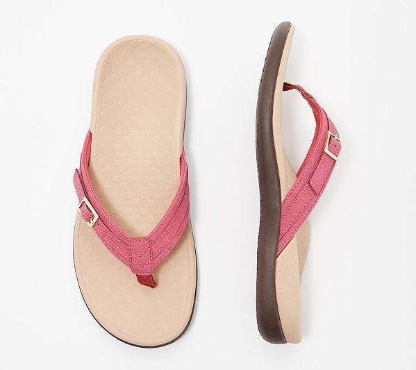 Women’s Flip-Flops – Orthopedic Support – Cushioned Sole – Adjustable Buckle Strap