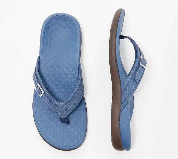 Women’s Flip-Flops – Orthopedic Support – Cushioned Sole – Adjustable Buckle Strap