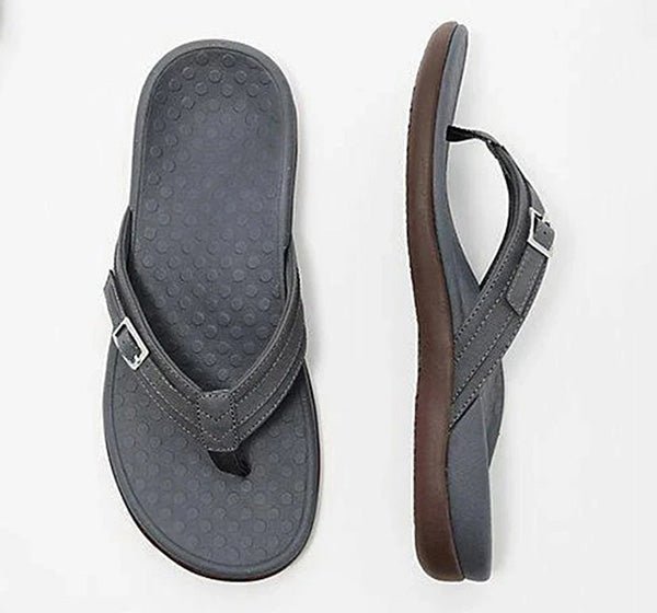 Women’s Flip-Flops – Orthopedic Support – Cushioned Sole – Adjustable Buckle Strap