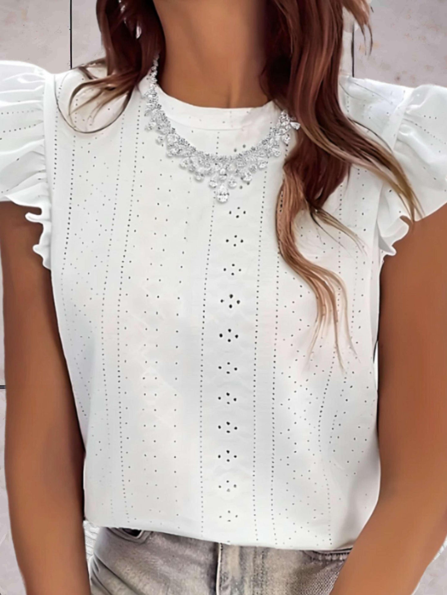 Sleeveless Ruffled Casual Top for Women