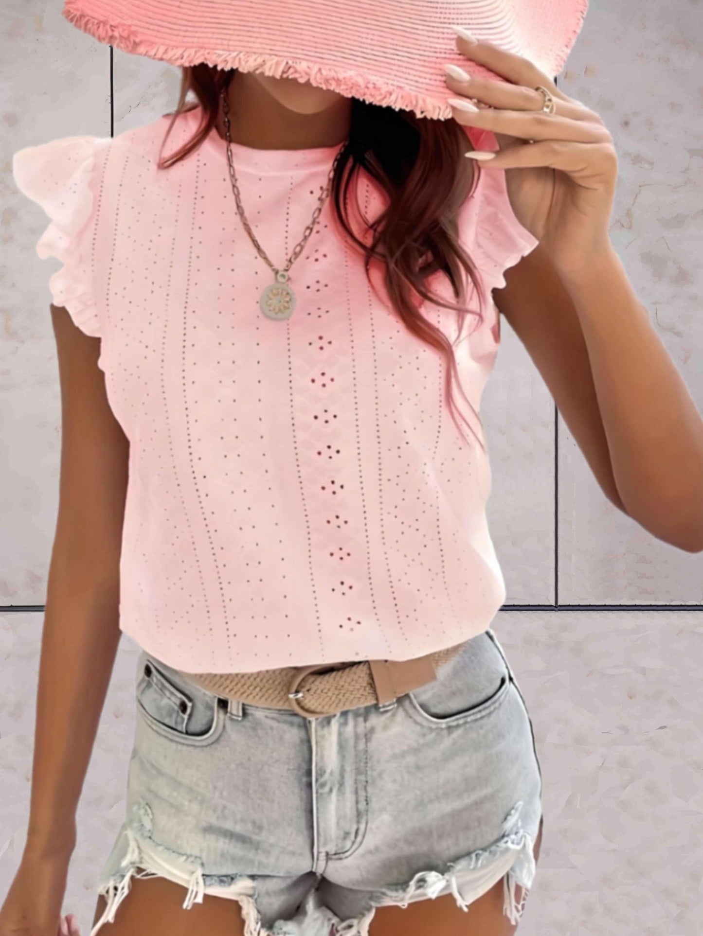 Sleeveless Ruffled Casual Top for Women