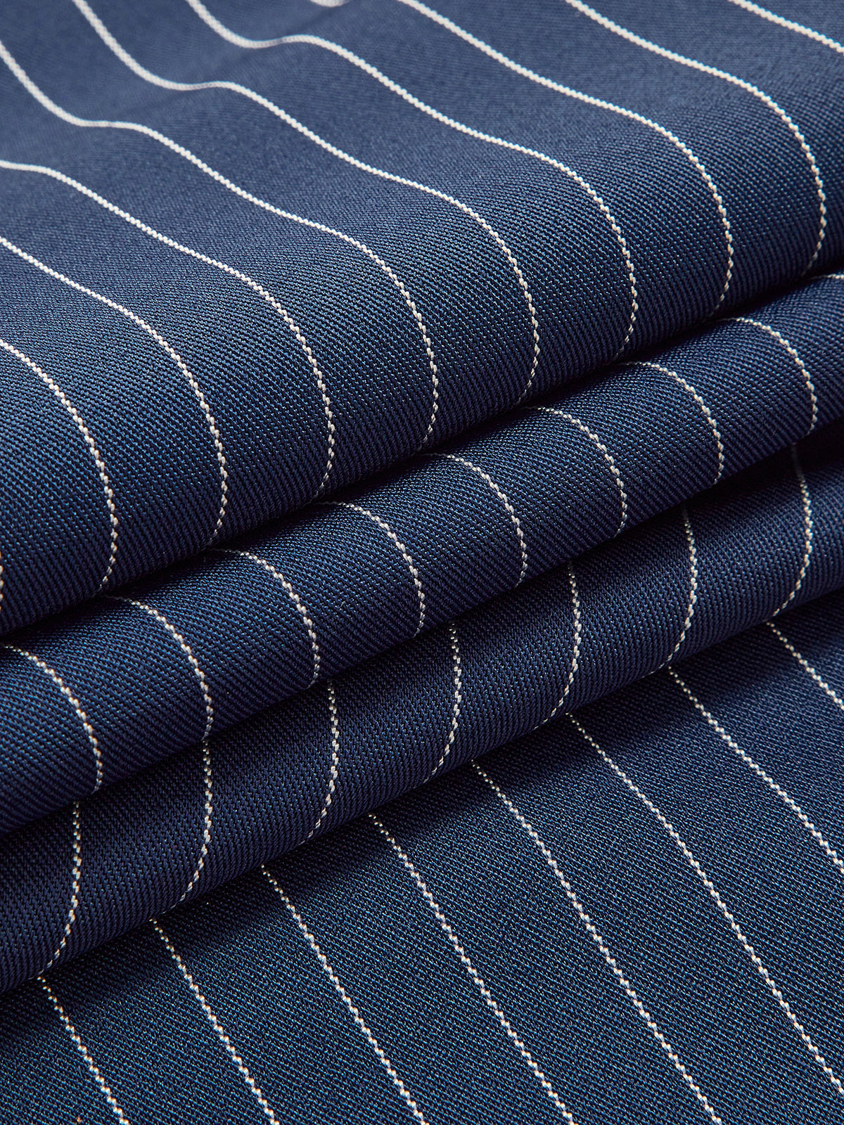 Women's Wide-Leg Trousers - High Waist - Tailored Fit - Pinstripe Classic Style