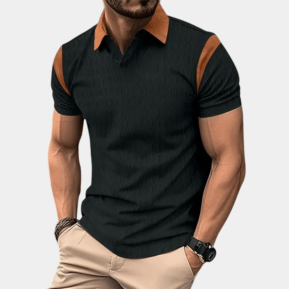 Men’s Polo Shirt - Breathable Cotton Blend - Tailored Fit - Short Sleeve Stylish Design