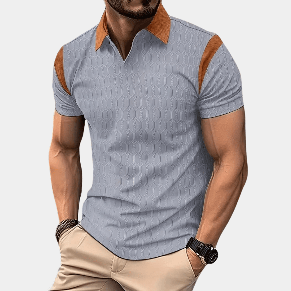 Men’s Polo Shirt - Breathable Cotton Blend - Tailored Fit - Short Sleeve Stylish Design