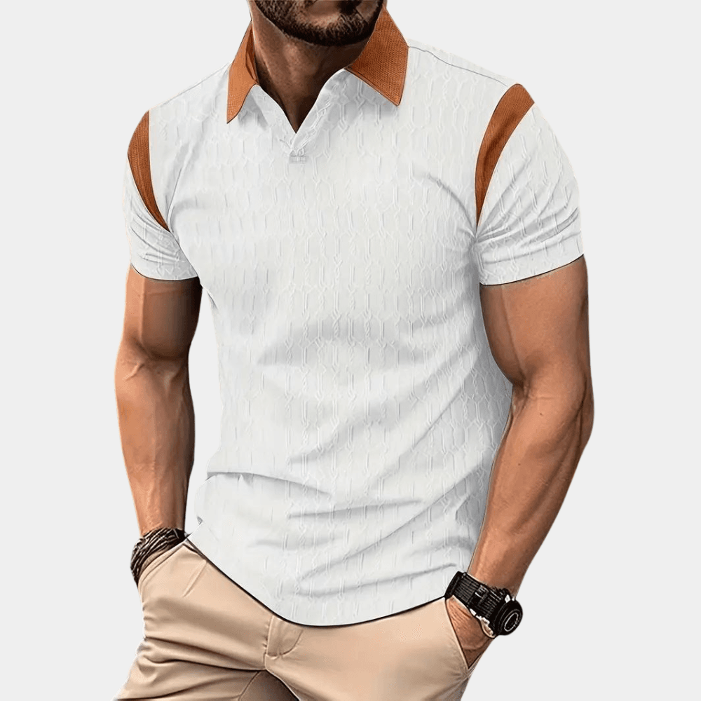 Men’s Polo Shirt - Breathable Cotton Blend - Tailored Fit - Short Sleeve Stylish Design