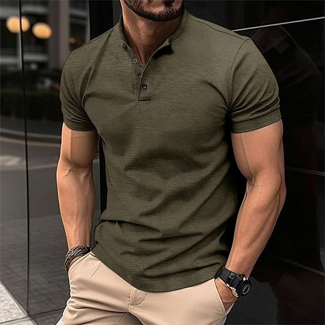 Men's Slim Fit Polo Shirt - Breathable, All-Season Athleisure Style