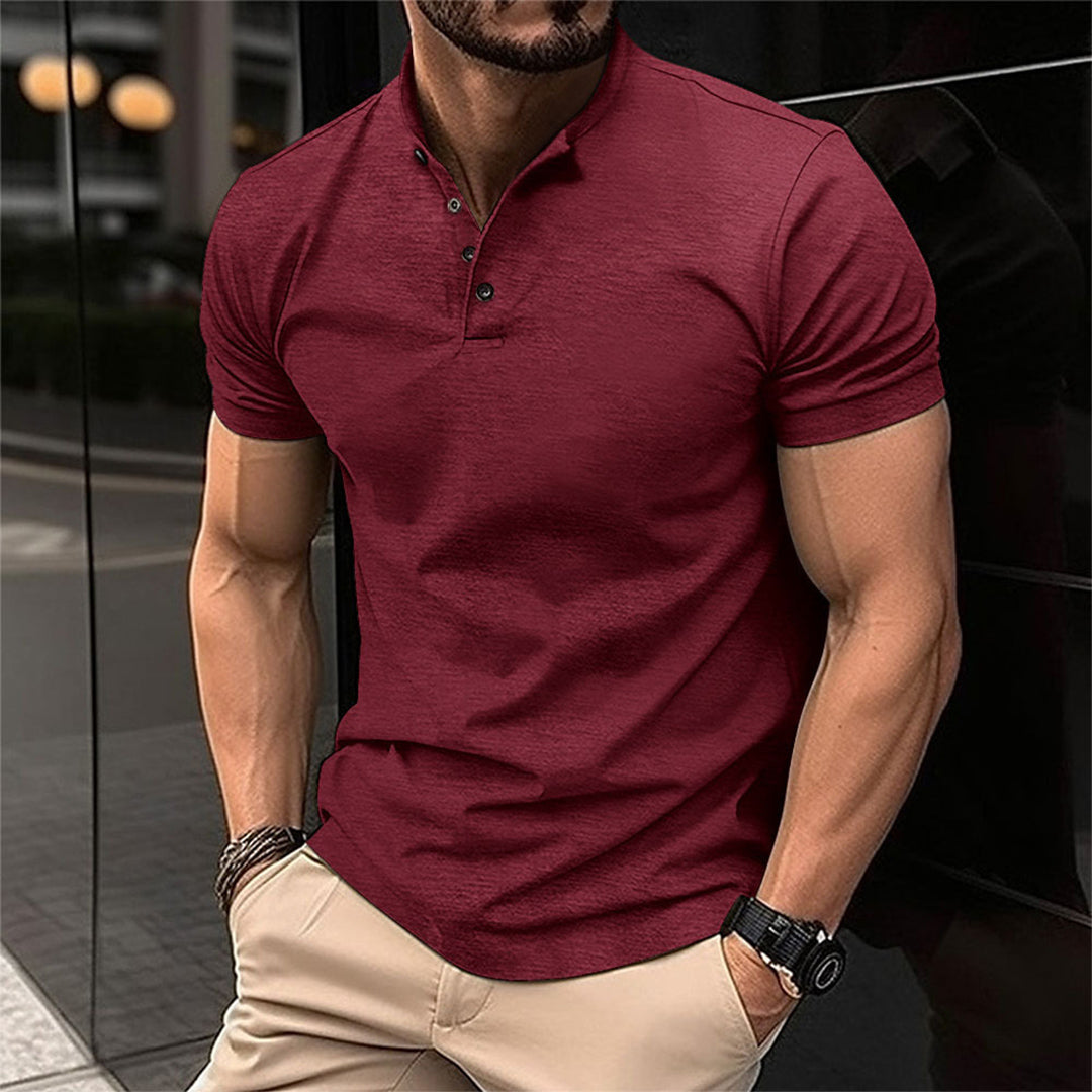Men's Slim Fit Polo Shirt - Breathable, All-Season Athleisure Style
