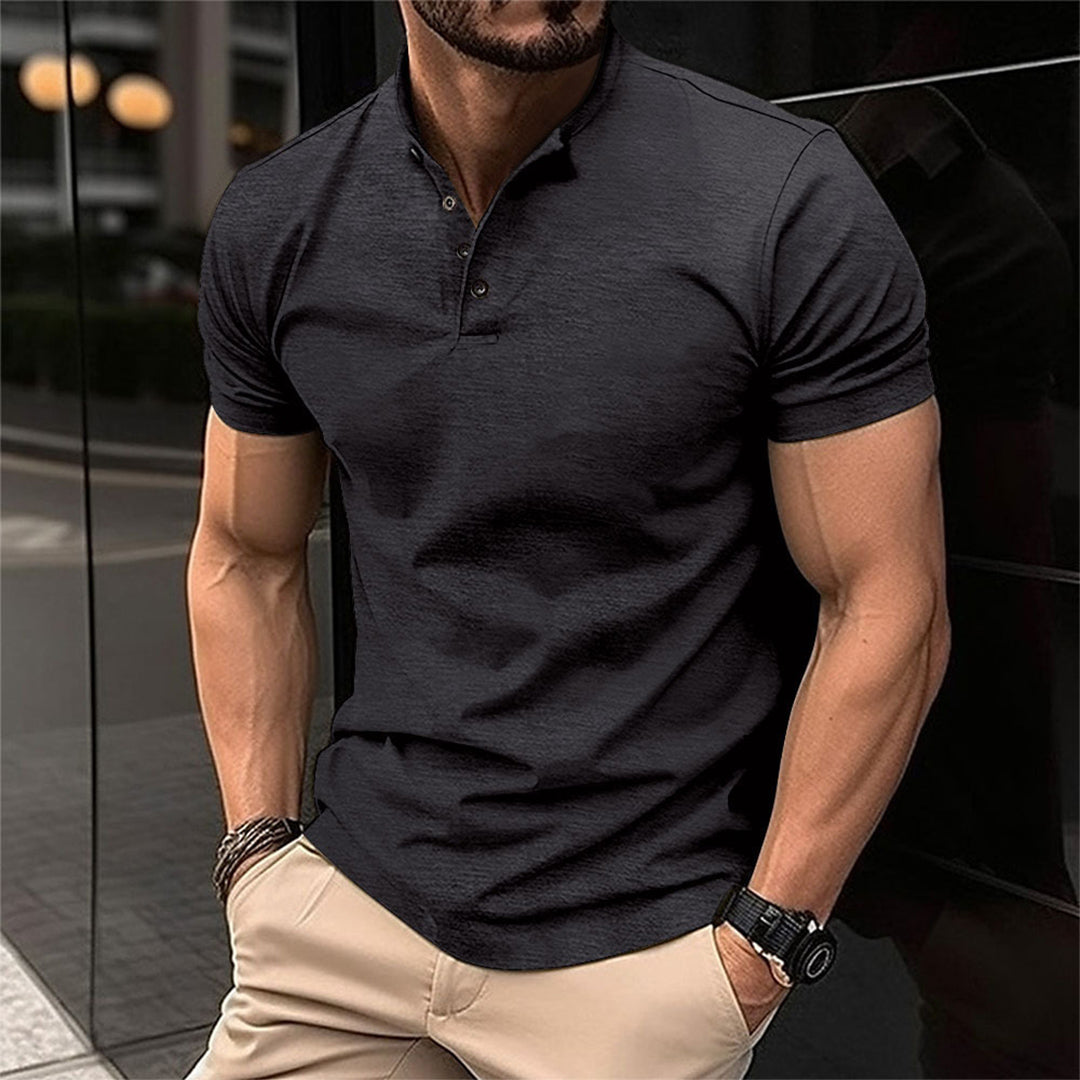 Men's Slim Fit Polo Shirt - Breathable, All-Season Athleisure Style