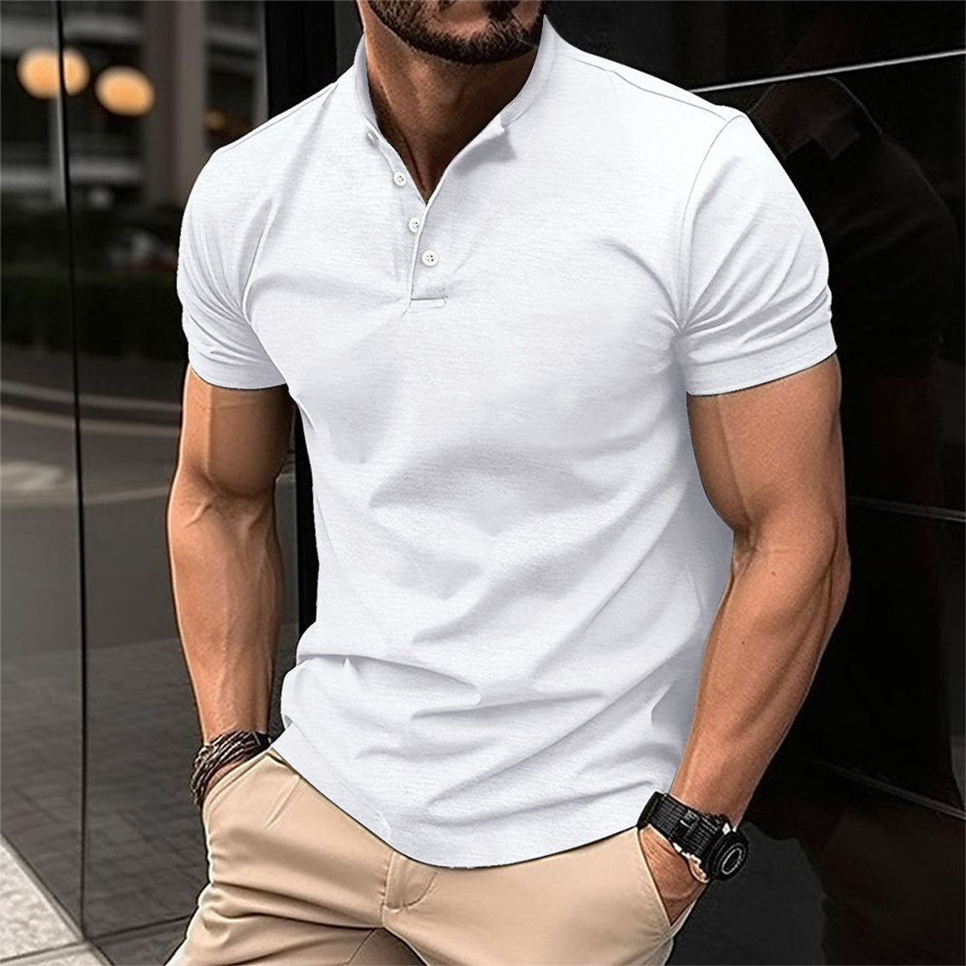Men's Slim Fit Polo Shirt - Breathable, All-Season Athleisure Style