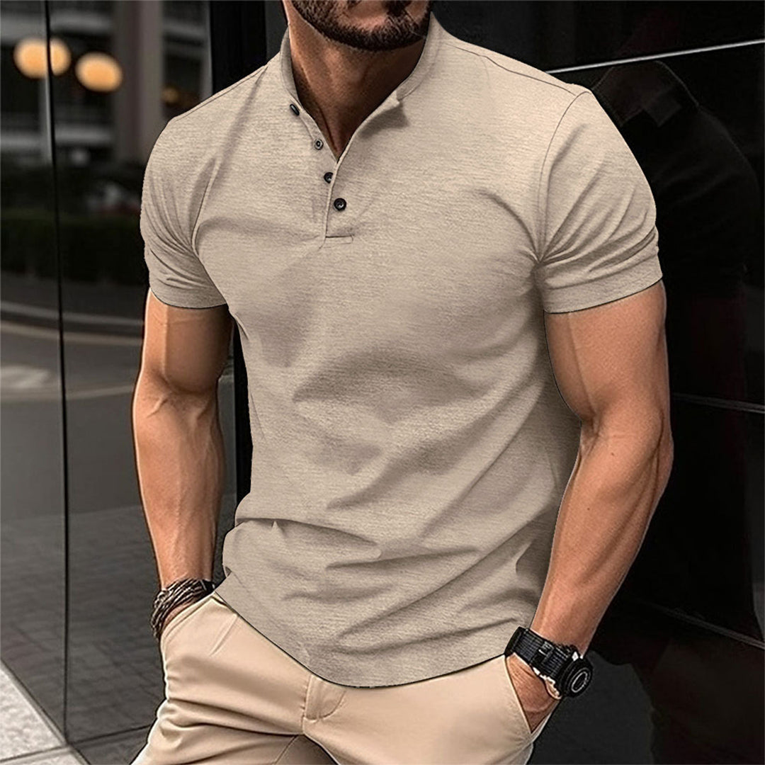 Men's Slim Fit Polo Shirt - Breathable, All-Season Athleisure Style