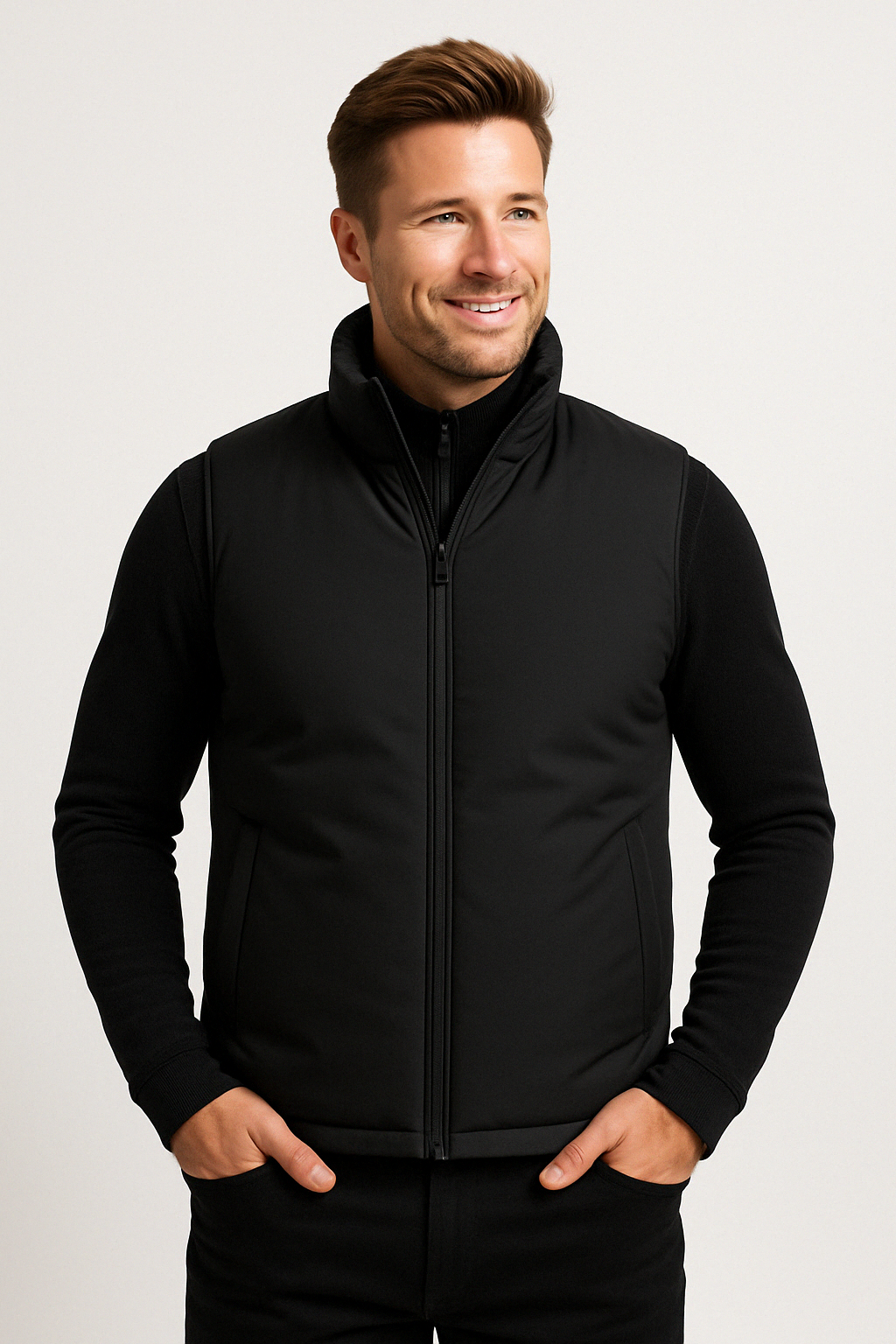 Men’s Puffer Vest – Slim Fit – Quilted Insulated – Lightweight Water-Resistant