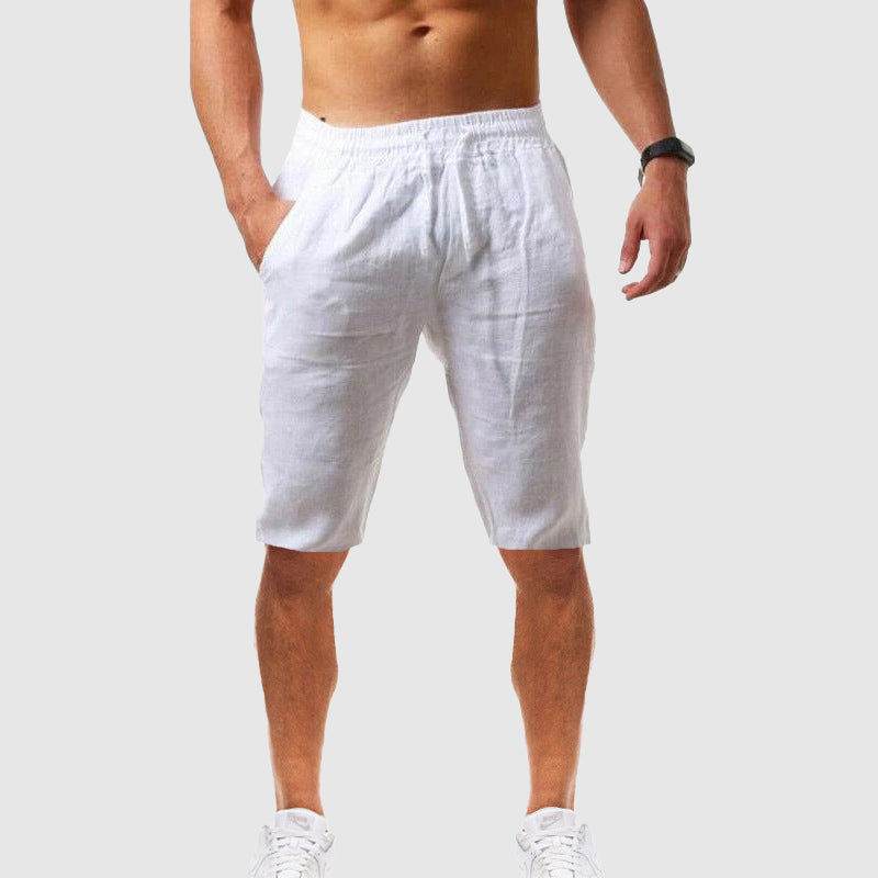 Men’s Casual Shorts - - Relaxed Fit - Elastic Waist - Knee Length