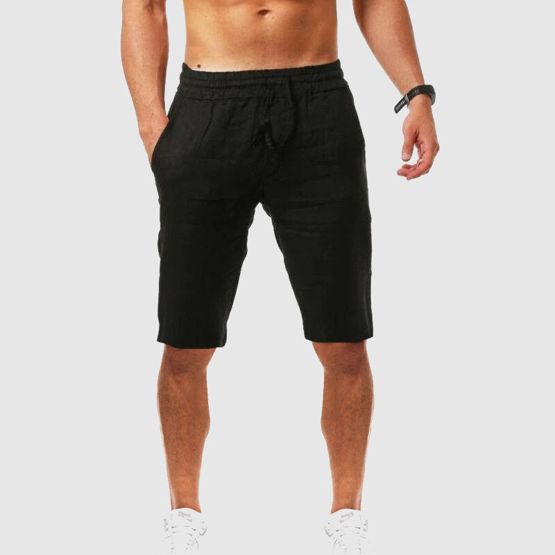 Men’s Casual Shorts - - Relaxed Fit - Elastic Waist - Knee Length