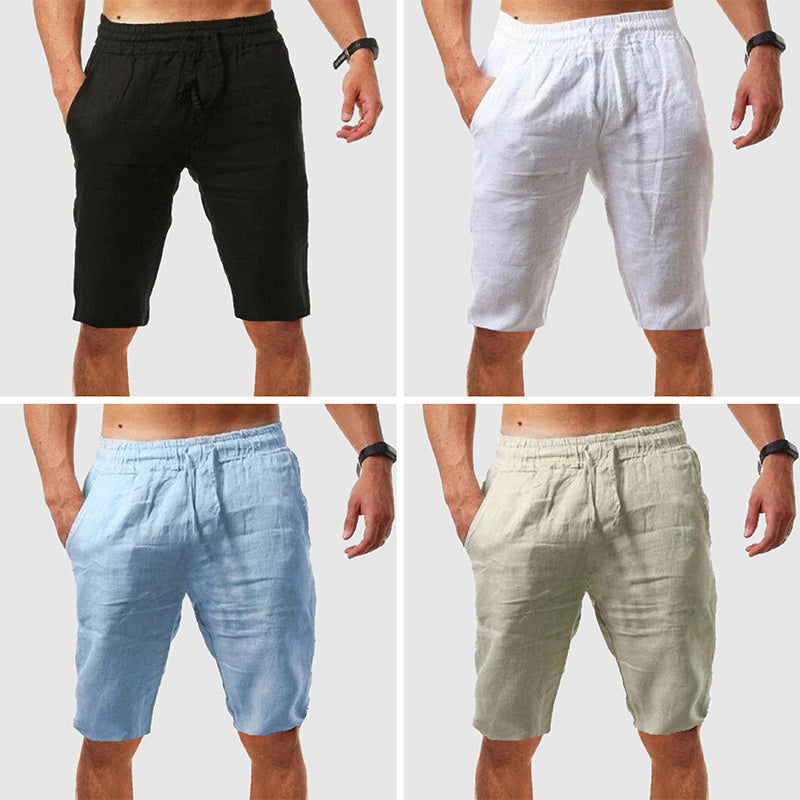 Men’s Casual Shorts - - Relaxed Fit - Elastic Waist - Knee Length