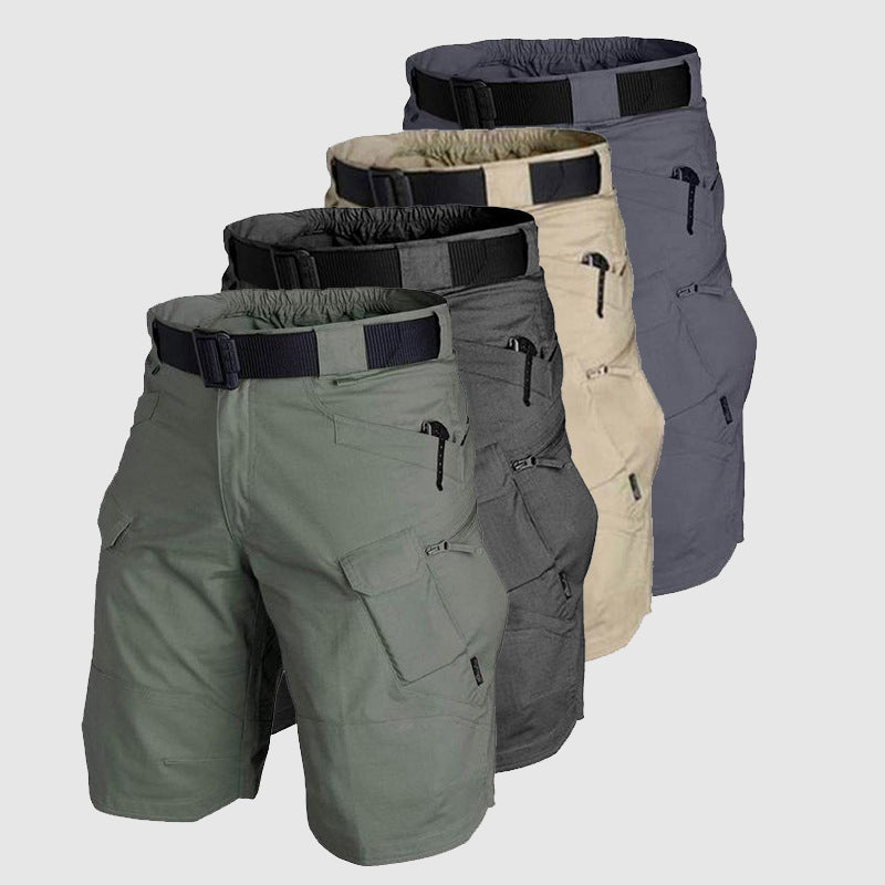 Men's Tactical Cargo Shorts - Durable Cotton - Multi-Pocket - Adjustable Waist