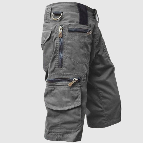 Men’s Cargo Shorts - Cotton Blend - Multiple Pockets - Durable Outdoor Wear