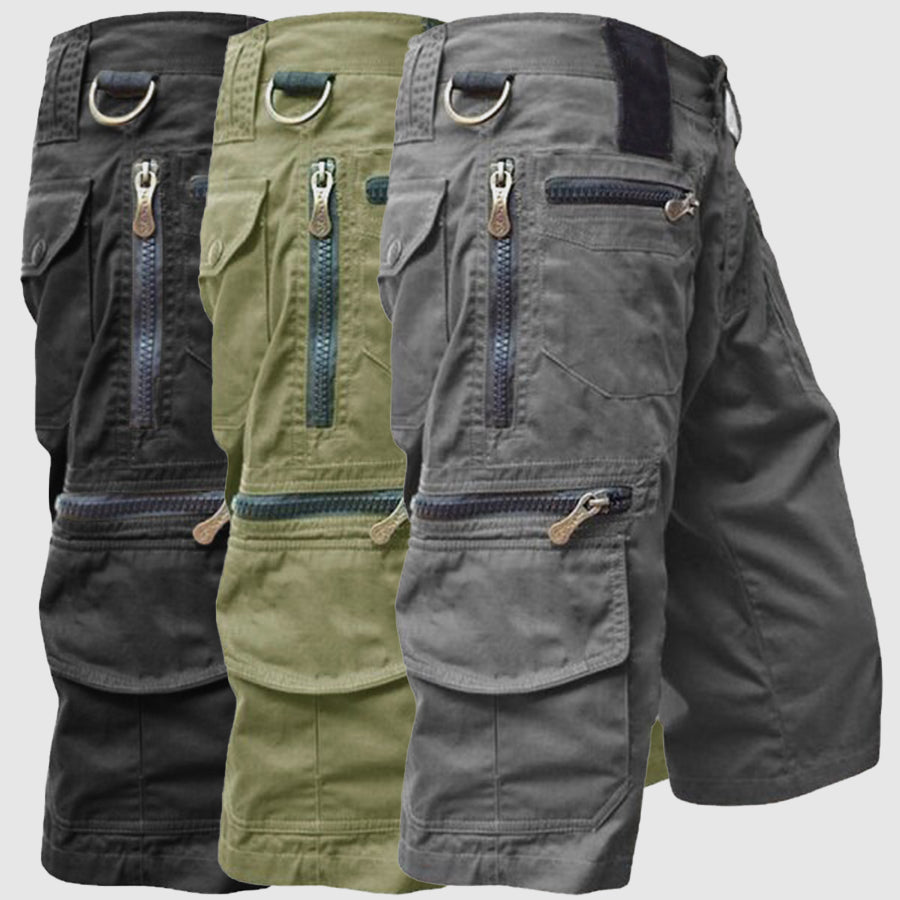 Men’s Cargo Shorts - Cotton Blend - Multiple Pockets - Durable Outdoor Wear