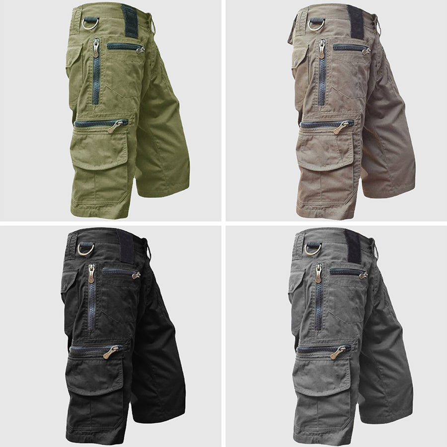 Men’s Cargo Shorts - Cotton Blend - Multiple Pockets - Durable Outdoor Wear