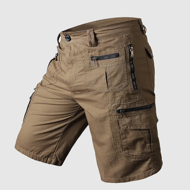 Men's Cargo Shorts - Knee Length - Multi-Pocket Utility - Durable Fabric