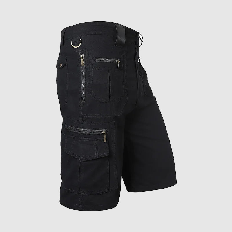 Men's Cargo Shorts - Knee Length - Multi-Pocket Utility - Durable Fabric