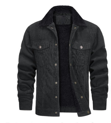 Men's corduroy fleeced line jacket
