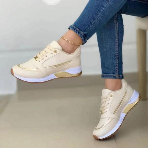 Women’s Orthopedic Sneakers – Cushioned Insole – Arch Support – Breathable Mesh – Lace-Up Fit